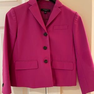 Ann Taylor Magenta Crop Suit Jacket 00P
